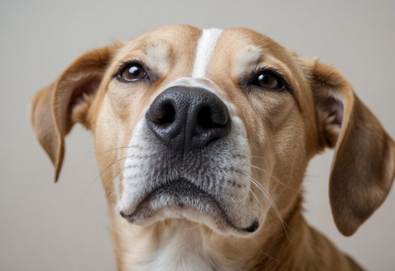 White Salt Line on Dog's Nose