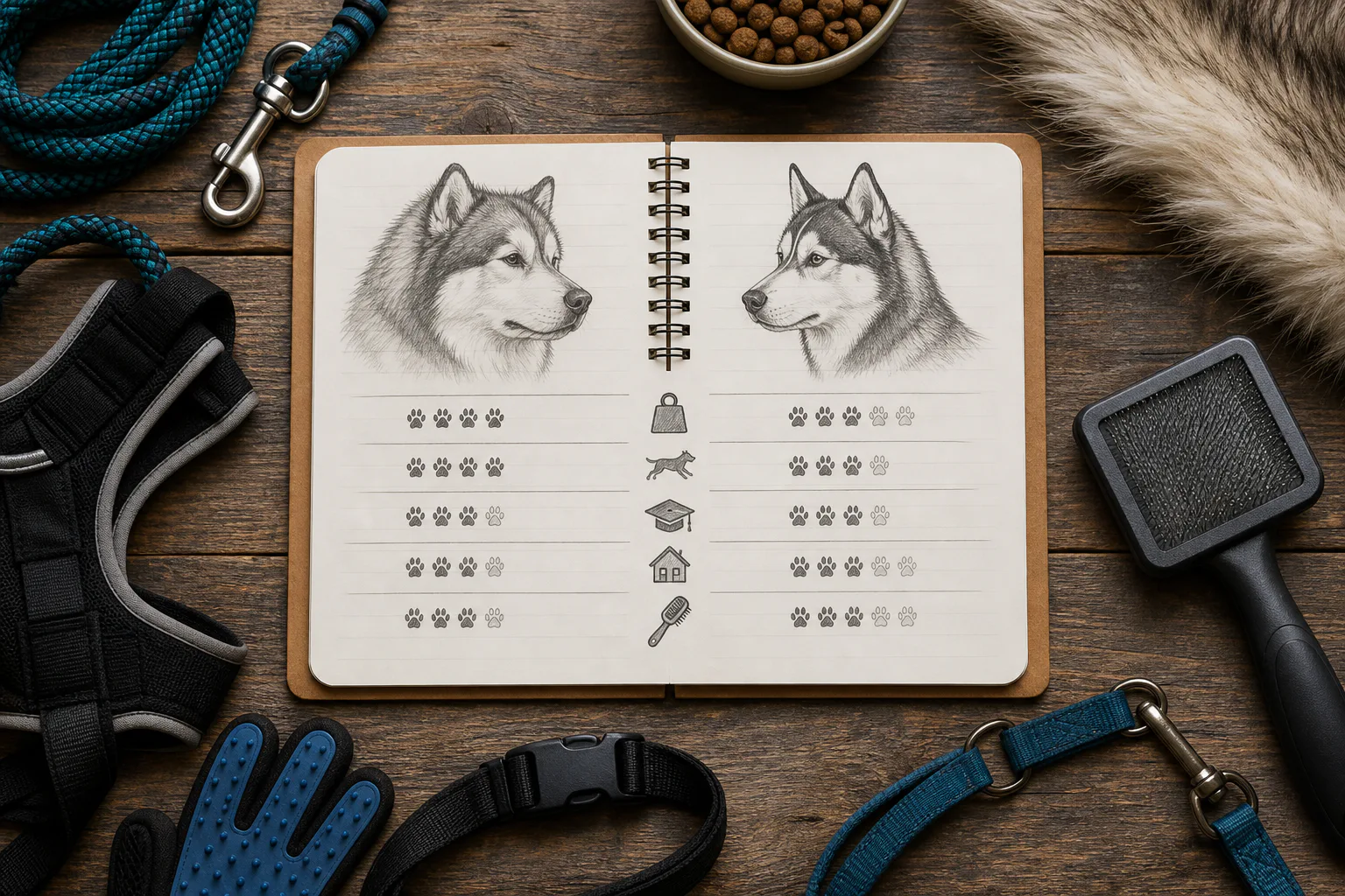 Malamute Versus Husky