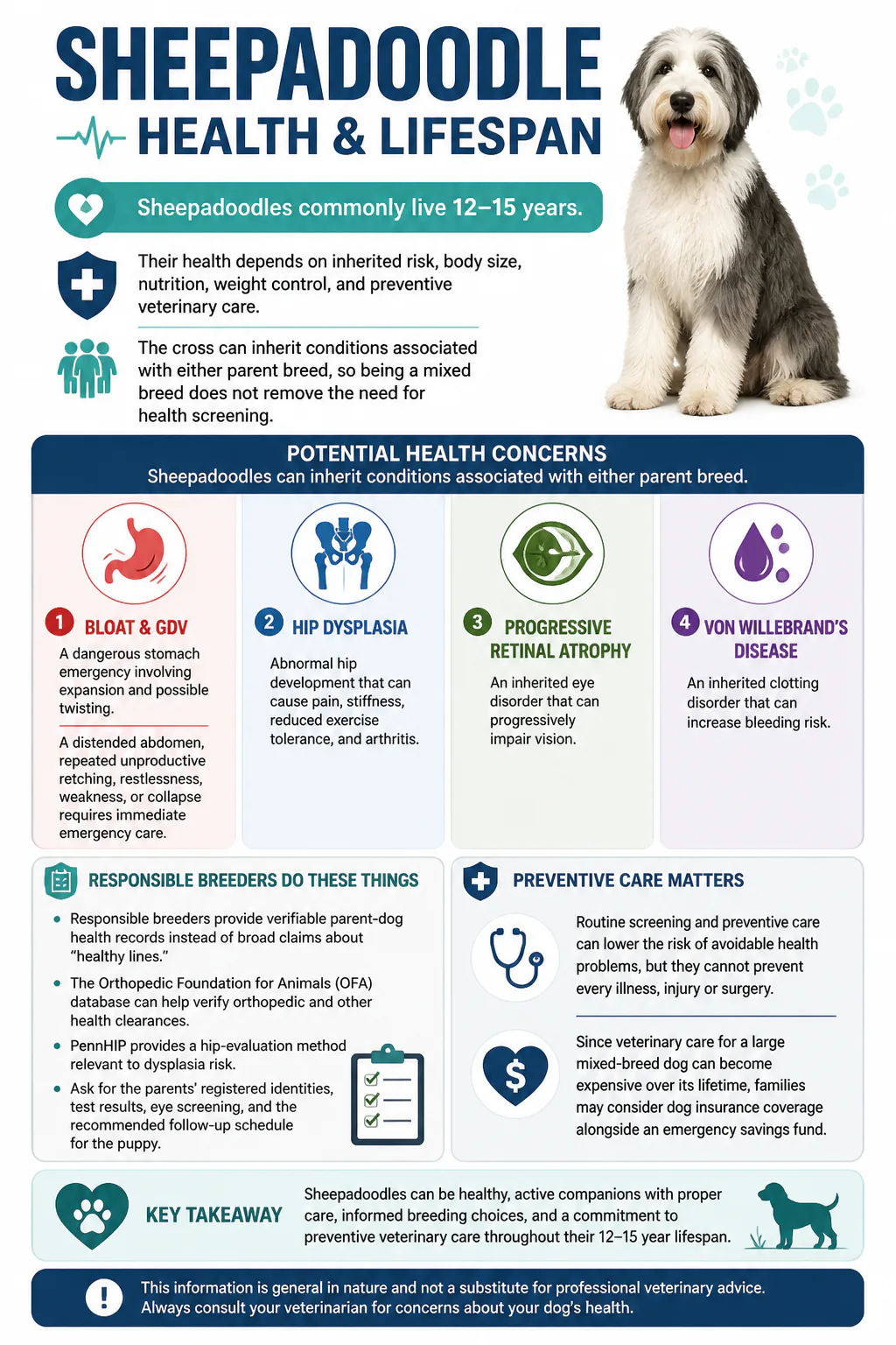 Sheepadoodle Health and Lifespan